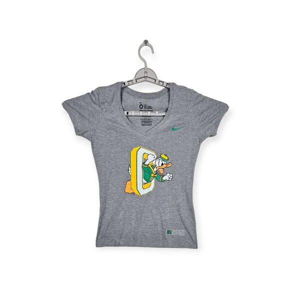 Nike Tops - Nike Dri-FIT "The Pick" T-Shirt - Women's M - Oregon Ducks Gray Yellow Green